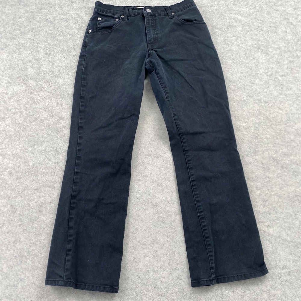 Levi's 550 Relaxed Bootcut Jeans Womens 8 (28x27) Black Dark Stretch Denim